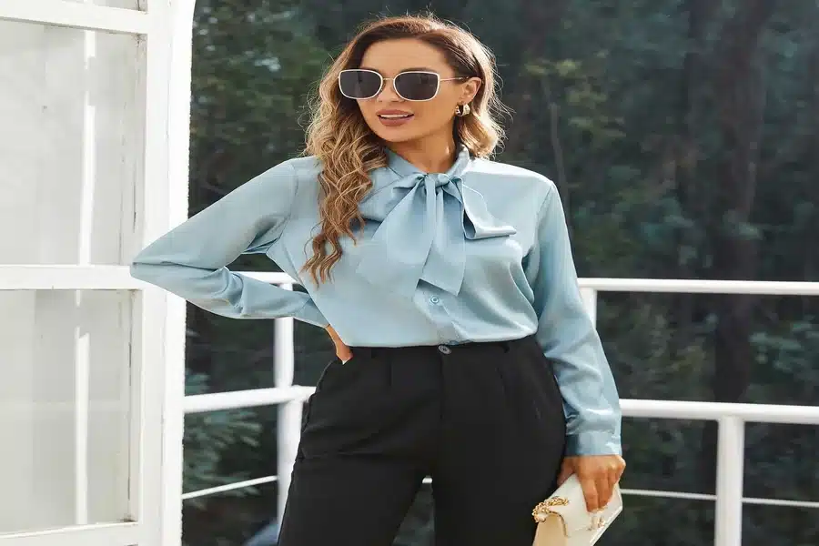Silk Bow Blouse