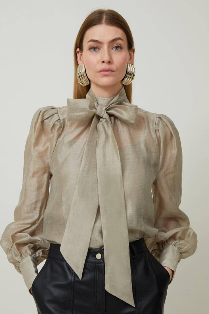 Silk Bow Blouse