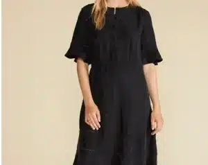 Adaline Embroidered Cupro Dress