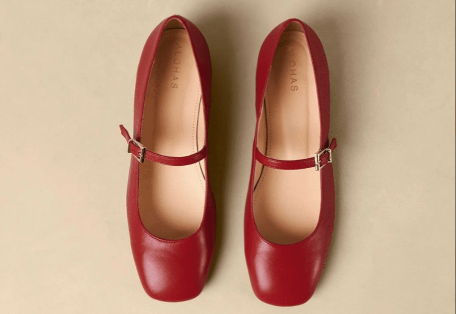 Alohas Por Do Sol Leather Ballet Flats