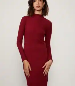 Amaryllis Mock Neck Dress