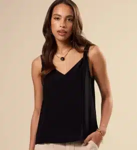 Twist Strap Washable Silk Tank