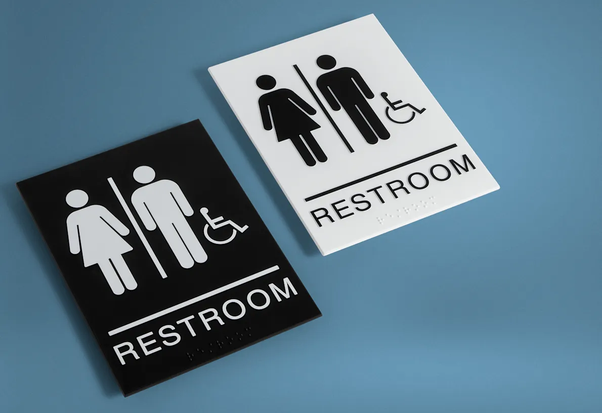 Restroom signs that keep navigation effortless