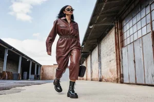 Brown Leather Jumpsuit That Has Stylish Looks for Every Occasion