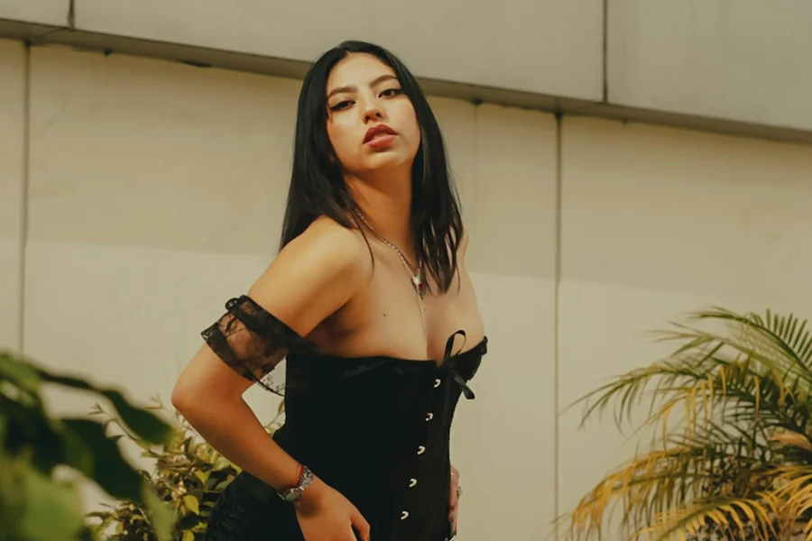 Black Latex Corset
