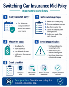 Can You Switch Car Insurance Mid-Policy? Steps, Costs, and Common Mistakes 
