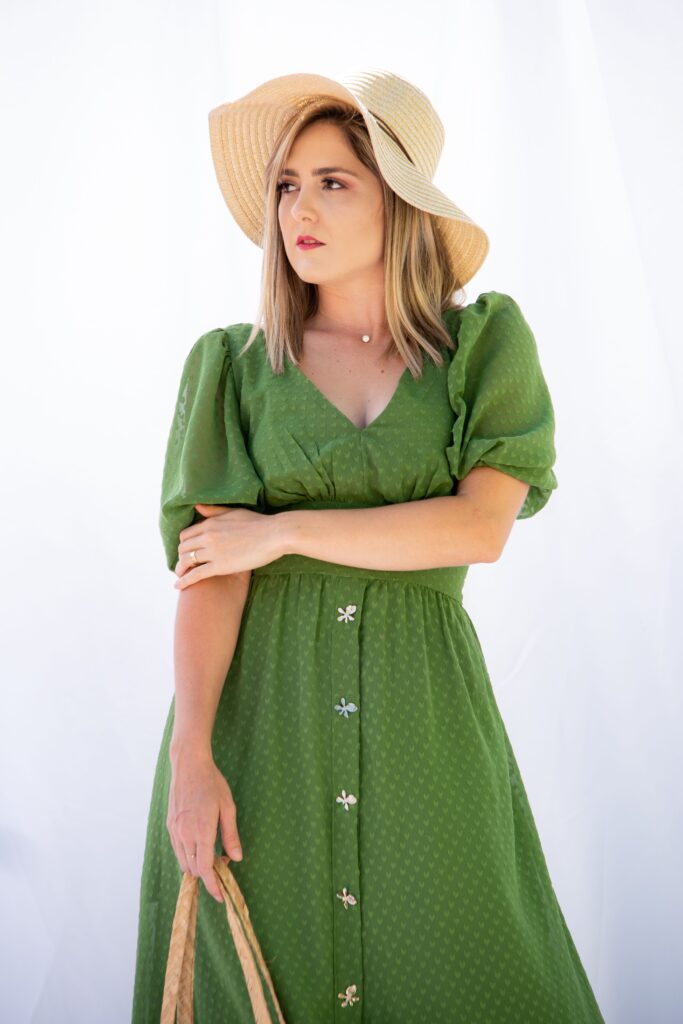 green brunch dress