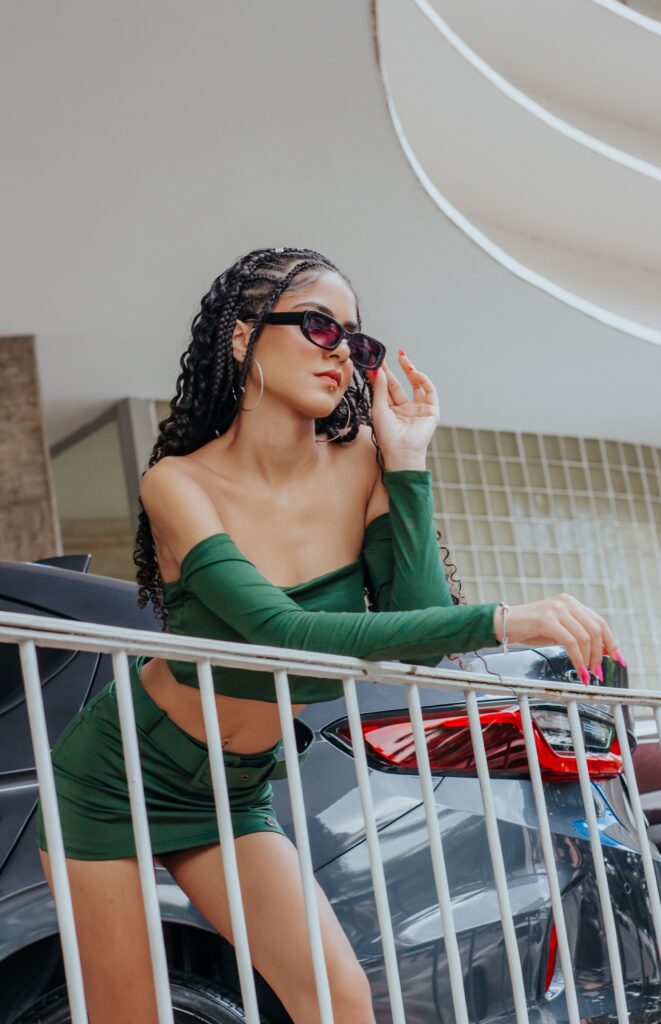 green two piece set